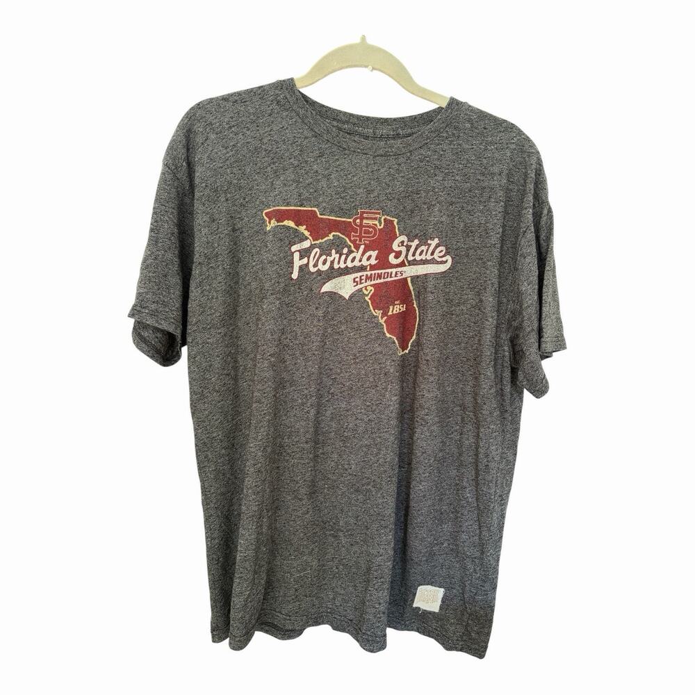 Florida State Seminoles Retro Brand Gray Graphic T Shirt Men’s XL NCAA FSU